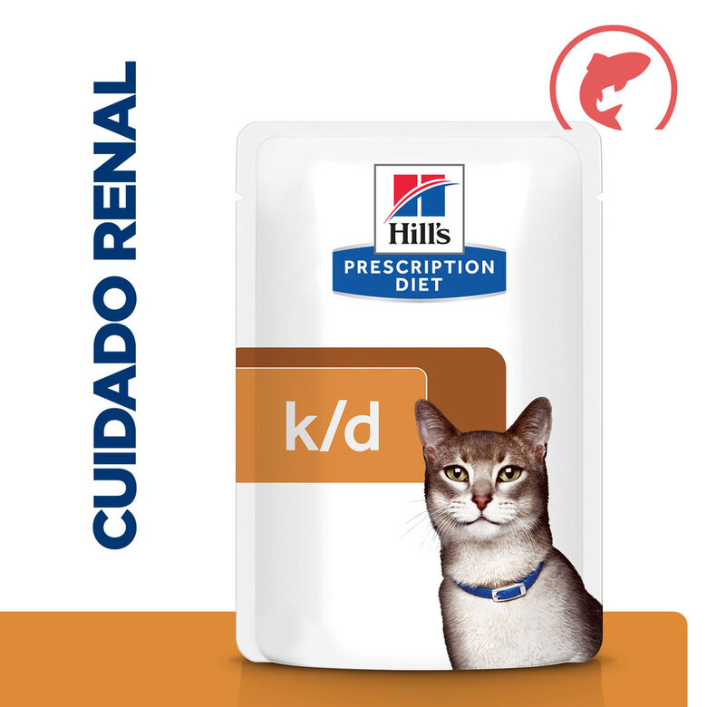 Hill’s Prescription k/d Diet Kidney Care Salmón sobre en salsa para gatos, , large image number null